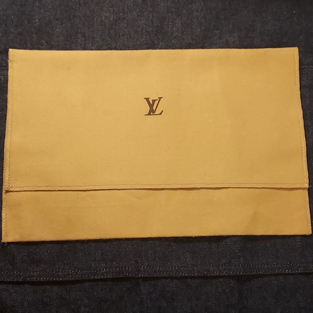 Louis Vuitton Dust bag foldover gold beige shoe purse protector